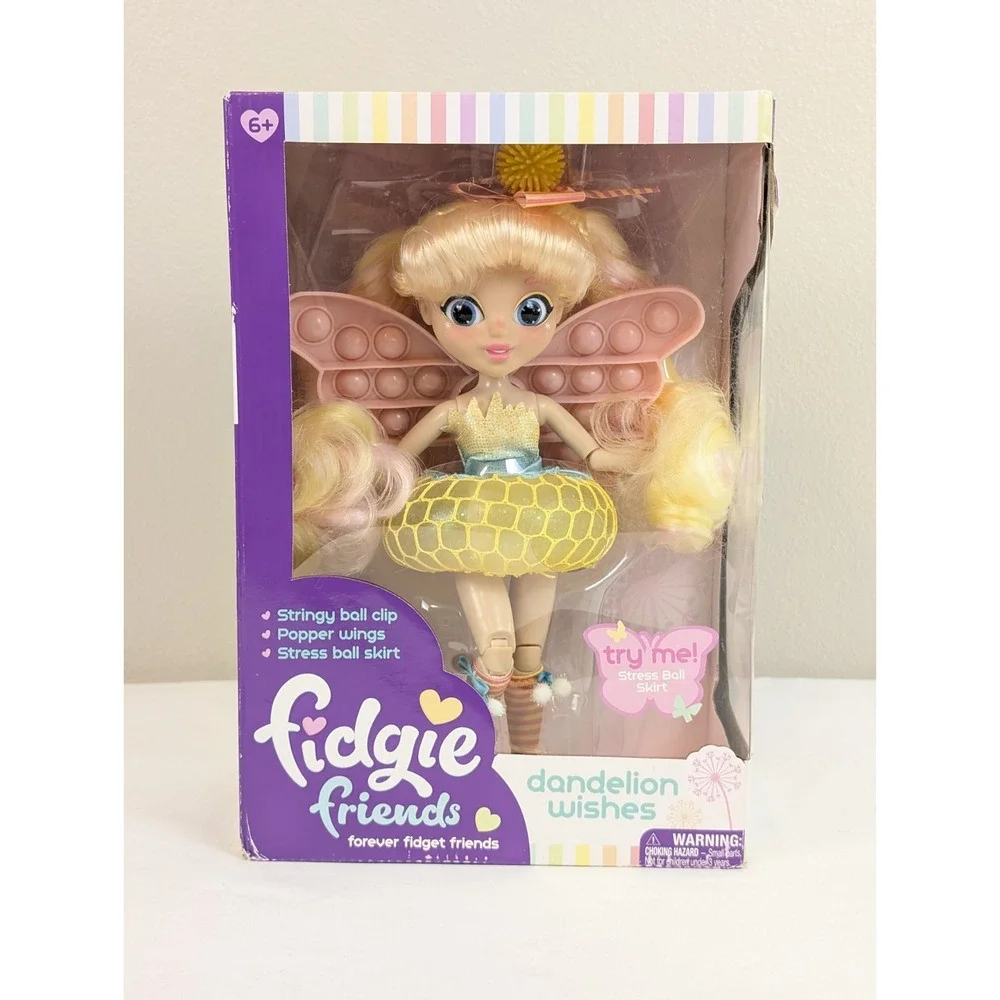 Fidgie Friends Dandelion Wishes Stress Ball Skirt Pop It Wings Fidget Toy Fairy